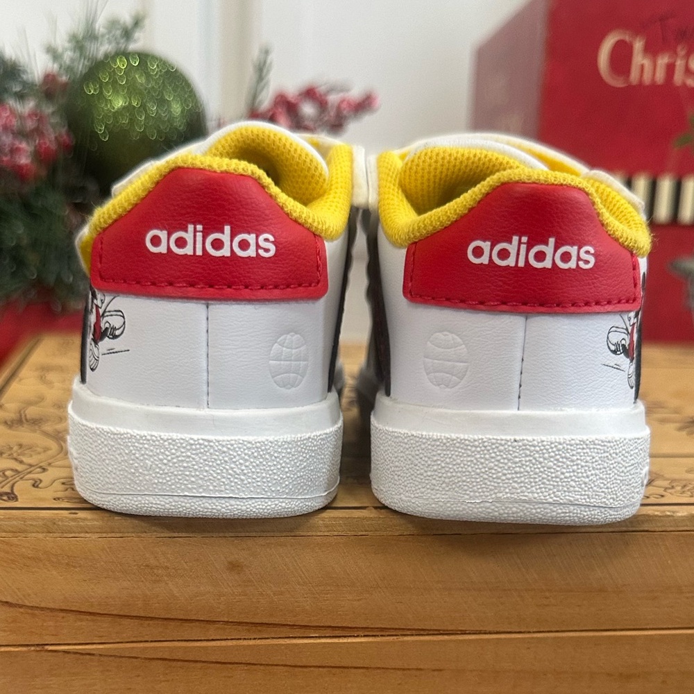 Adidas Kids White and Yellow Mickey Mouse Sneakers - Picture 12 of 16